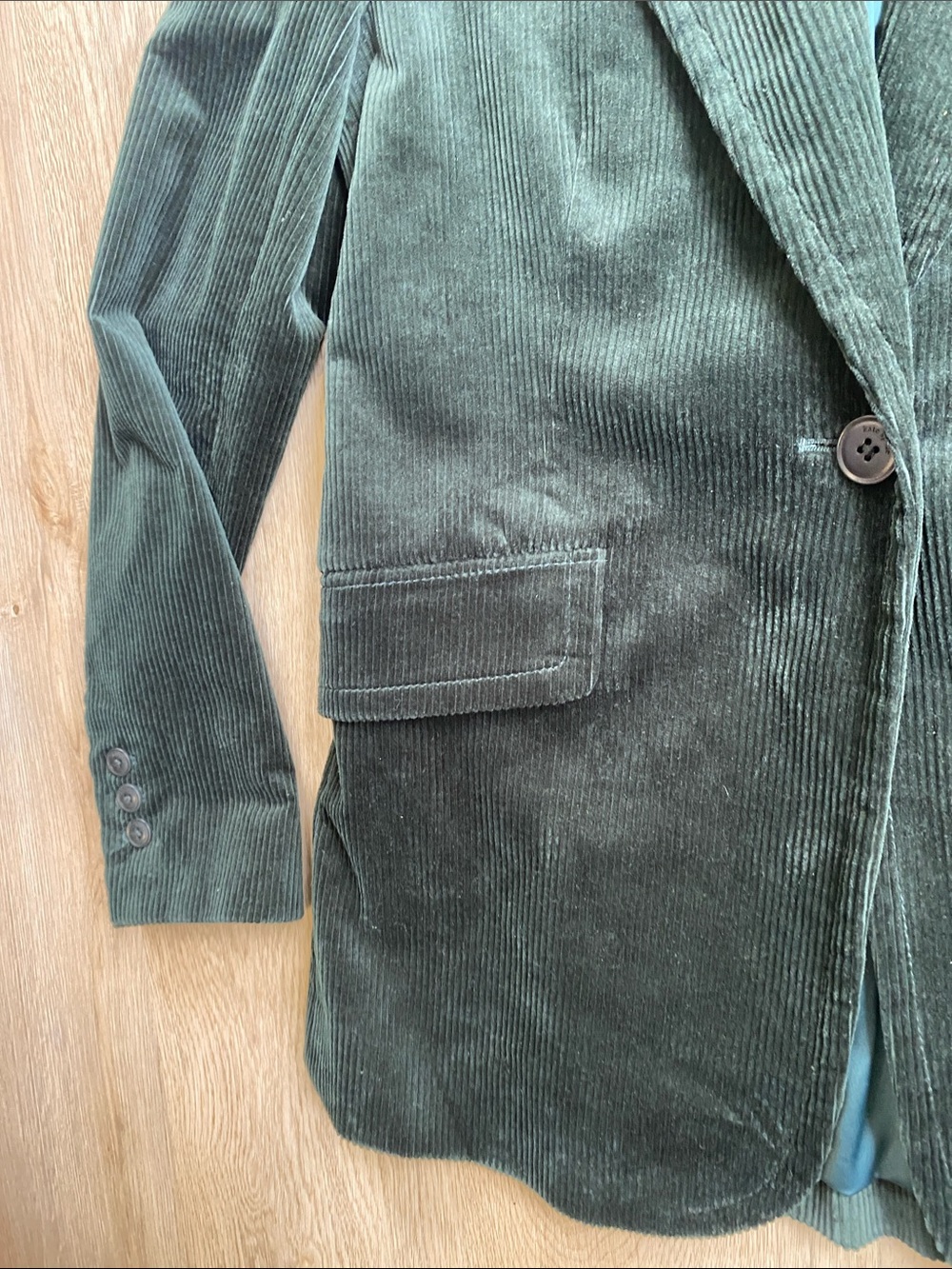 Kate Spade New York Dark Green Corduroy Blazer Jacket Size 2 Preppy Academia - Picture 5 of 11